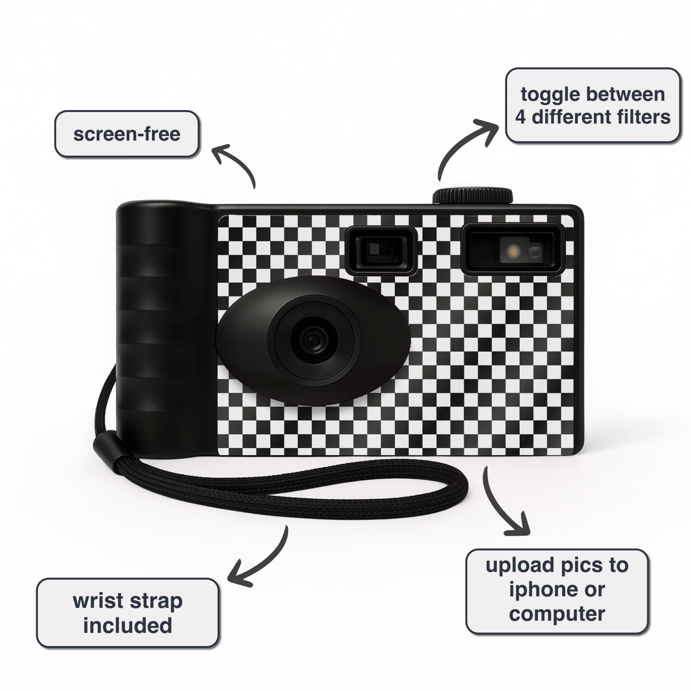Screen Free Digital Camera - Lensy, , Lensy