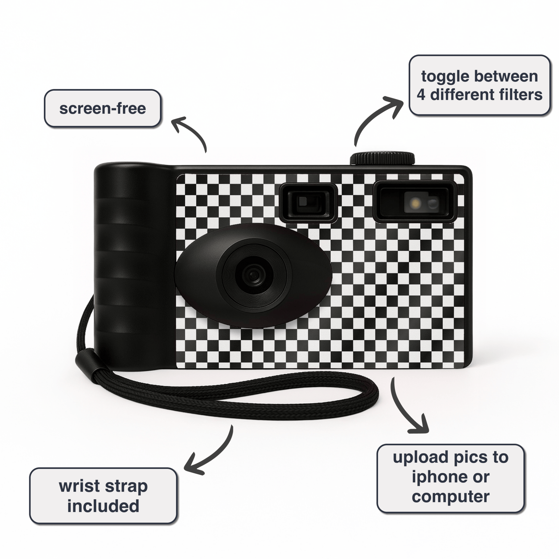 Screen Free Digital Camera - Lensy, , Lensy