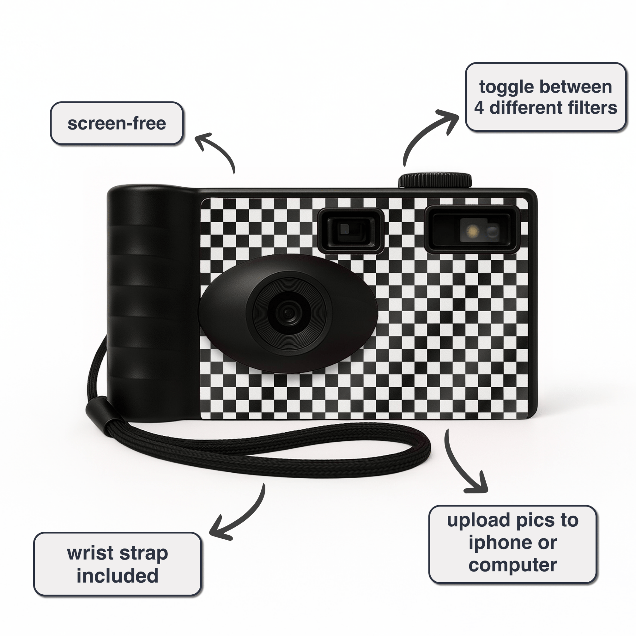 Screen Free Digital Camera - Lensy, , Lensy